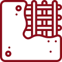 Concrete flooring red logo transparent background