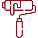 Painting red logo transparent background
