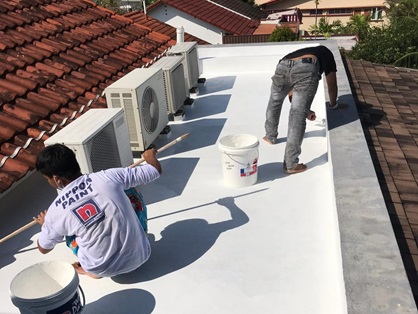 clean shingle and awning view from roof top