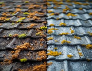 Mold and mildew image before roof waterproofing service in singapore