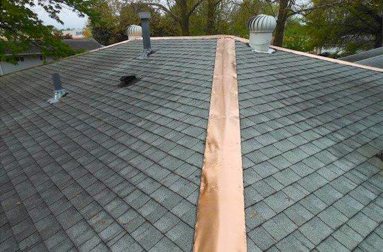 copper-strips Roof cleaning copper stril installation