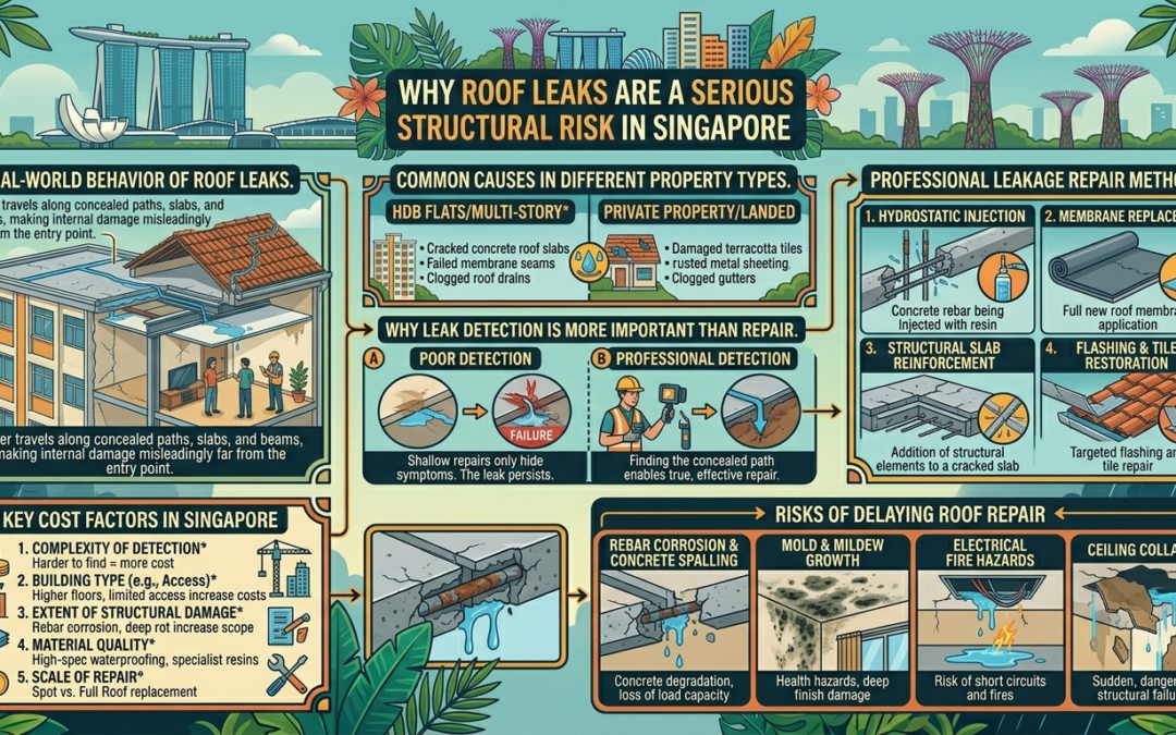 Why Roof Leaks Are a Serious Structural Risk in Singapore